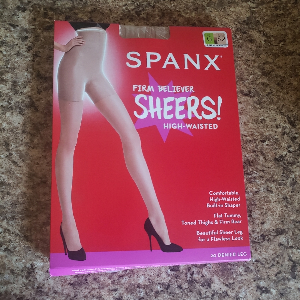 SPANX Women's Shaping Sheers Color Nude Plus Sz G 1X Compress Pantyhose NWT